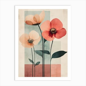 Three Flowers 2 Art Print