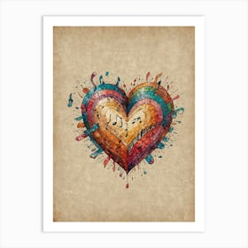 Heart Of Music 1 Art Print