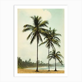 Mirissa Beach Sri Lanka Vintage Art Print