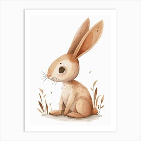 Mini Satin Rabbit Kids Illustration 2 Art Print