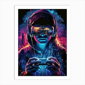 Vr Gamer Art Print