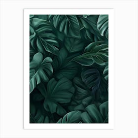 Wallpaper Tropical Leaves Art Print