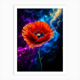 Cosmic Poppy Art Print