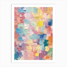 Pastels Impasto Brush Strokes 5 Art Print