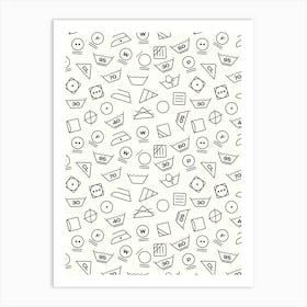 Seamless Pattern Laundry Art Art Print