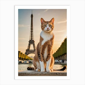 Cat In Paris Art Print