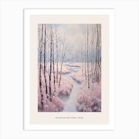 Dreamy Winter National Park Poster  Reunion National Park France 1 Art Print