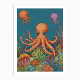 Octopus Canvas Print 2 Art Print