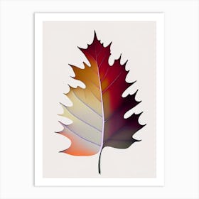 Oak Leaf Abstract Art Print