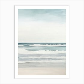 Minimalist Coastal Beach Sea Watercolour 3 Art Print