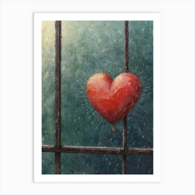 Heart In The Rain Art Print