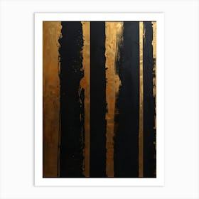 Gold And Black 4 Art Print