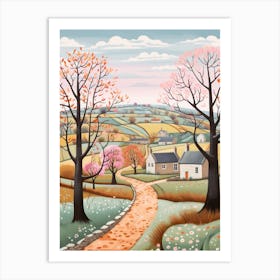 The Cotswold Way England 1 Hike Illustration Art Print