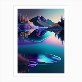 Lake, Waterscape Holographic 2 Art Print
