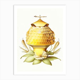Nectar Honey Beehive Vintage Art Print
