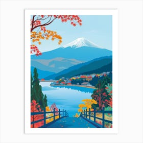 Hakone Japan 2 Colourful Illustration Art Print