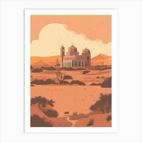 Kashan Iran Travel Illustration 1 Art Print