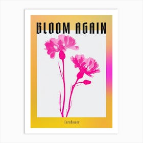 Hot Pink Cornflower Poster Art Print