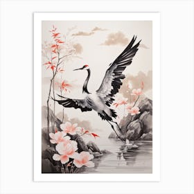 Crane Painting 1 Art Print