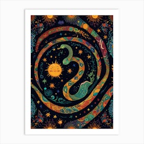 Snake And The Sun Art Print