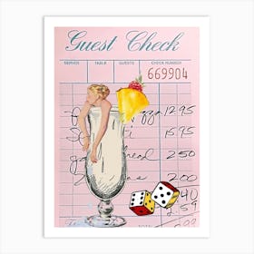 Guest Check 4 Art Print