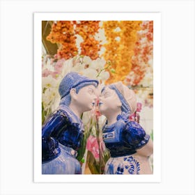Dutch Kissing Couple, Amsterdam Art Print