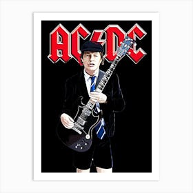 angus young Ac Dc band music 2 Art Print