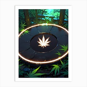 Weed Leaf In The Forest Art Print