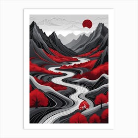 Asian Landscape Painting 11 Art Print