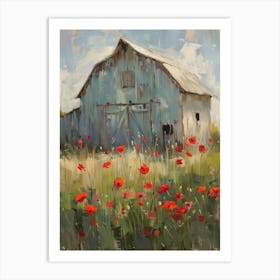 Poppies In The Barn 5 Art Print