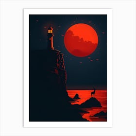 Red Lighthouse Art Print