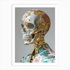 marble Skull Art Print