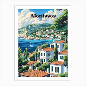 Alonissos Greece Coast Travel Art Art Print