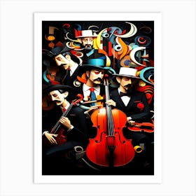 Paper Jazz Band - Collage Of The Band Art Print