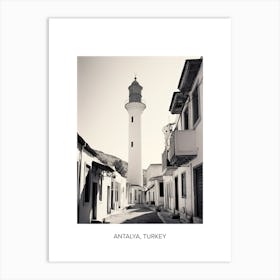 Poster Of Bodrum, Turkey, Photography In Black And White 2 Art Print