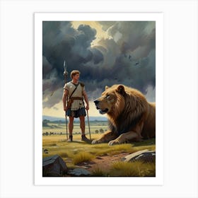 Lion And The Lamb Art Print