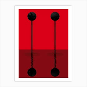 Black And Red 2 Art Print