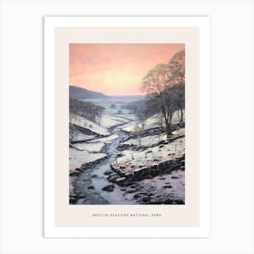 Dreamy Winter National Park Poster  Brecon Beacons National Park Wales 3 Art Print