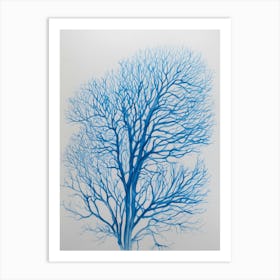 Blue Tree 1 Art Print