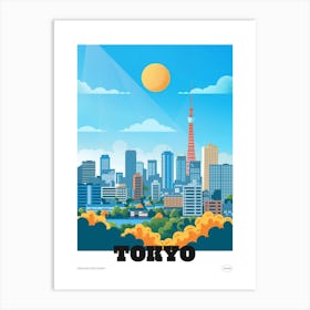 Tokyo Japan 2 Colourful Travel Poster Art Print