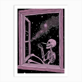 Skeleton In The Window 1 Art Print