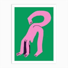 Pink Monkey Art Print