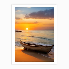 Sunset On The Beach Art Print