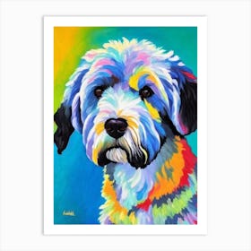 Black Russian Terrier Fauvist Style Dog Art Print
