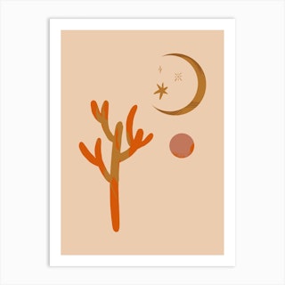 Desert Moon Art Print