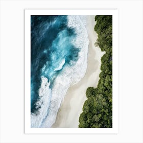 Aerial View Of A Tropical Beach 4 Art Print