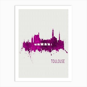 Toulouse France City Purple Art Print