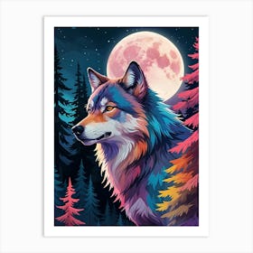 Wolf In The Forest Art Print