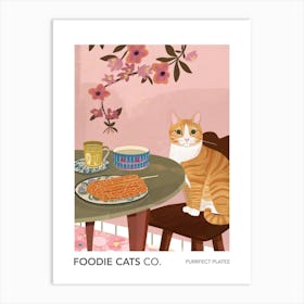 Foodie Cats Co Cat And Churros 4 Art Print