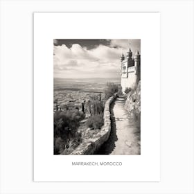 Poster Of Nazareth, Israel, Photography In Black And White 2 Art Print